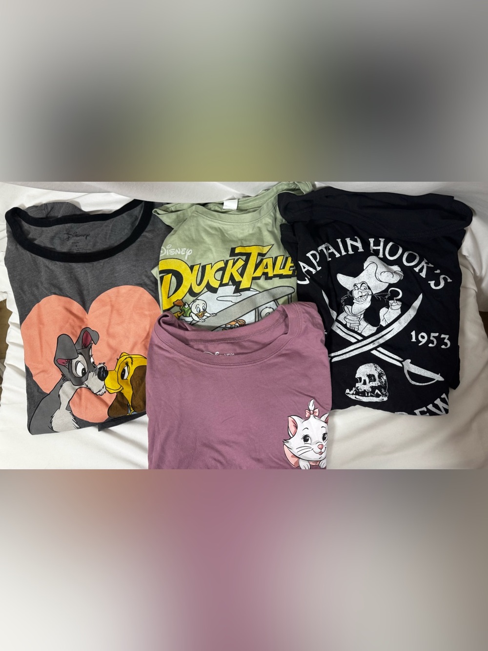 Set of 4 Disney short sleeve crew neck tees grey 5X, Torrid/Box lunch 1 4X 3 5X